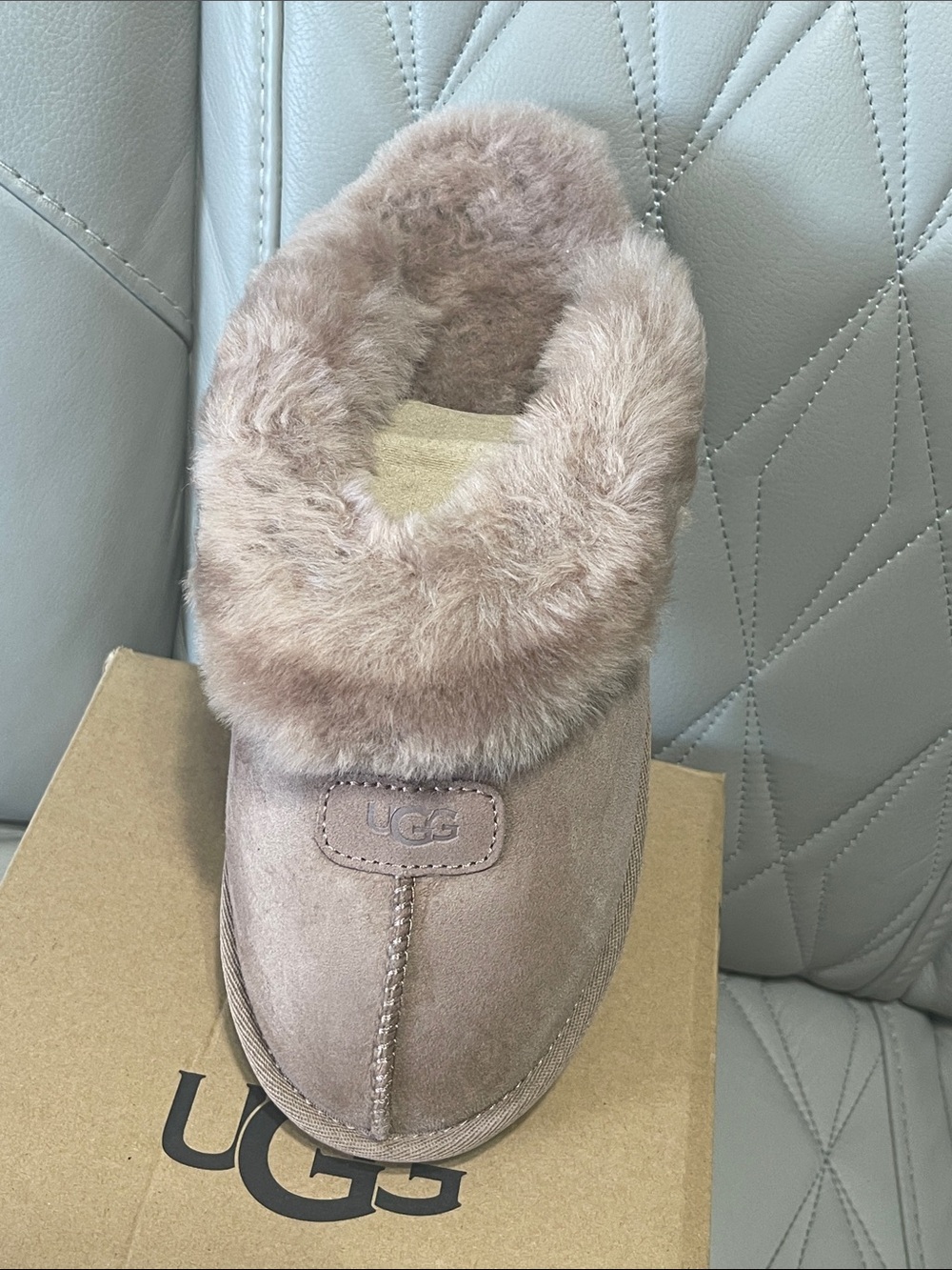 UGG Coquette Shearling Mule in Oak